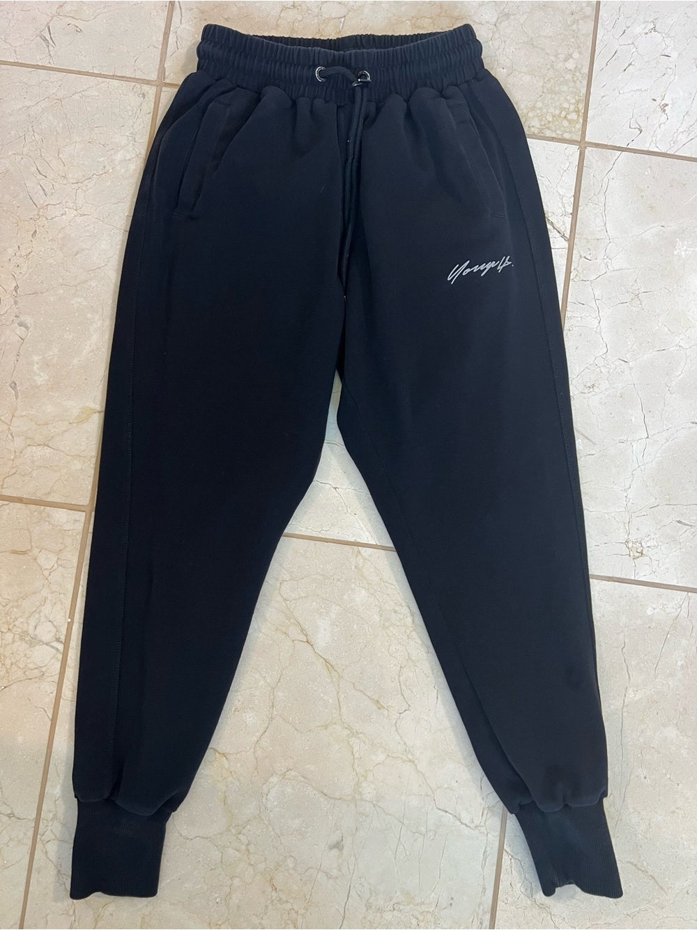 YoungLA 228 Cloud Joggers Men's Size S Black Gym Training Athletic Sweatpants